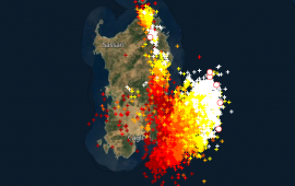 fulmini a Cagliari