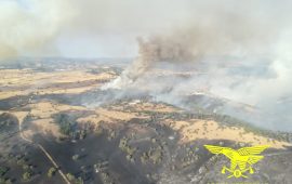 incendio a Bitti