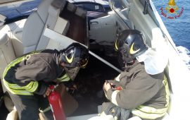 Incerdio a bordo a La Maddalena
