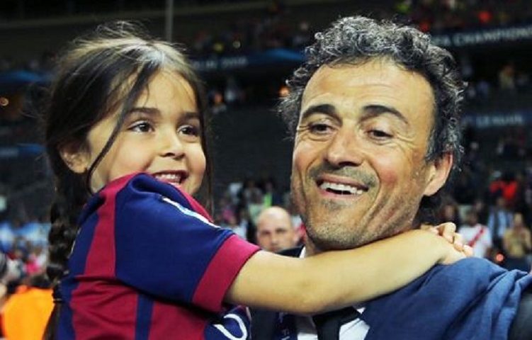 Luis Enrique con sua figlia Xana