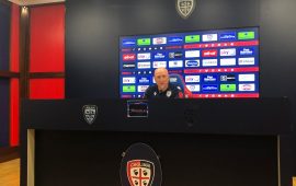 Rolando Maran in conferenza stampa prima di Cagliari-Inter