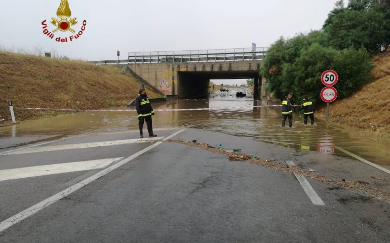 Bomba d’acqua su Cagliari e dintorni: oltre 120 le chiamate ai Vigili del Fuoco