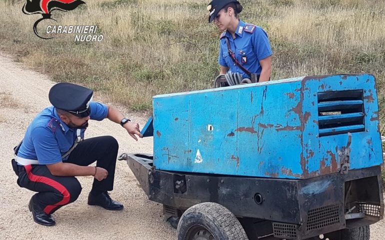 Derubata impresa edile: i carabinieri di Nuoro ritrovano la refurtiva in campagna