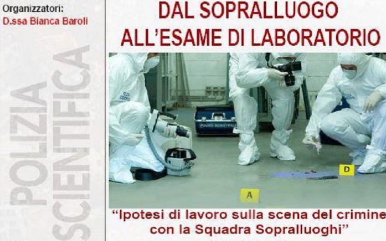 Locandina del convegno organizzato da Polizia e Università di Cagliari