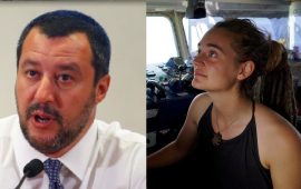 Matteo Salvini e Carola Rackete