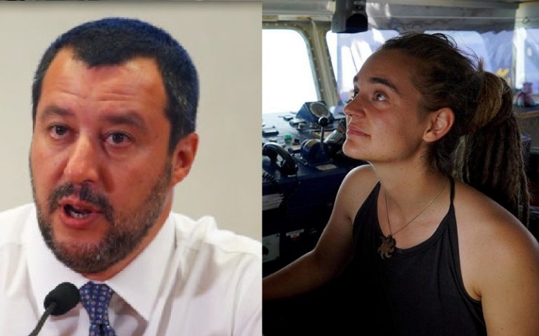 Matteo Salvini e Carola Rackete