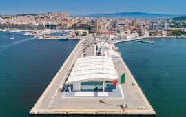 La sede di Luna Rossa al Molo Ichnusa di Cagliari