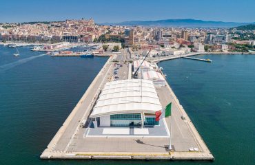 La sede di Luna Rossa al Molo Ichnusa di Cagliari