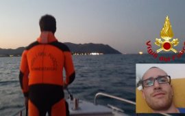 Nel riquadro Massimiliano Schirru, il sub morto in un immersione in apnea a Pula