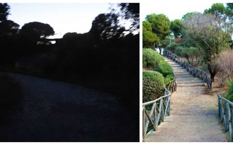 Monte Urpinu, il polmone verde di Cagliari al buio. Illuminazione assente da mesi