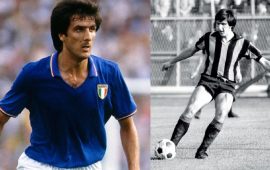 Scirea - a sinistra con la maglia della nazionale a destra con quella dell'Atalanta