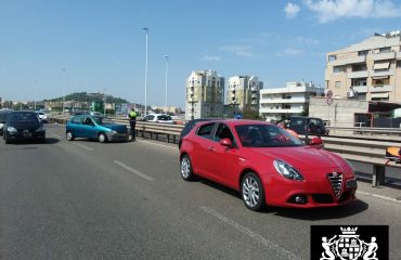 Tamponamento a catena sull'asse mediano di Cagliari