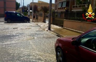 Allagamento in via Piovella a Cagliari