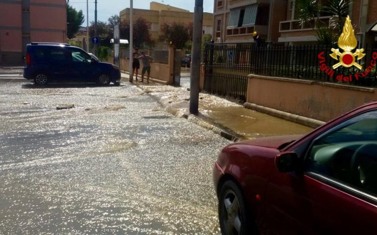 Allagamento in via Piovella a Cagliari