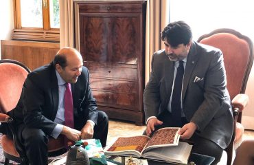 Christian Solinas incontra l'ambasciatore egiziano a Villa Devoto