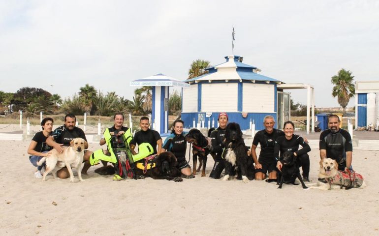 Cagliari, sicurezza in mare. “Nuotate sereni, alla sicurezza ci pensiamo noi e i cani”, i volontari del nucleo cinofilo della SNS