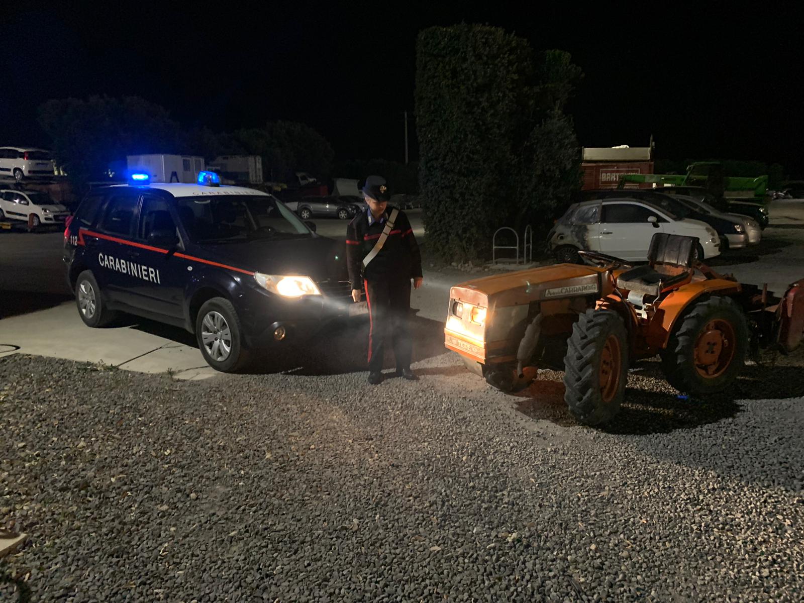 Trattore rubato a San Sperate