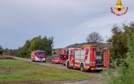 Barumini Vigili del Fuoco e carabinieri