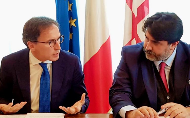 Il ministro Boccia a Cagliari con il presidente Solinas