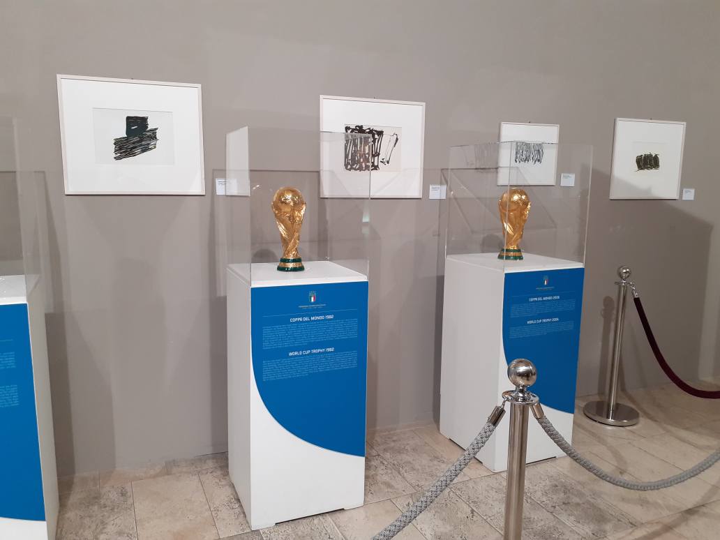 Le coppe vinte dalla Nazionale esposte al Comune di Cagliari- Foto di Mario Fadda