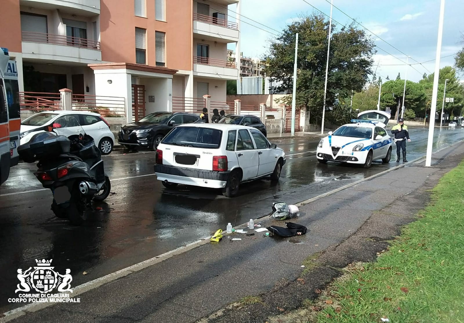 Viale Marconi motociclista grave dopo uno scontro | Cagliari - vistanet