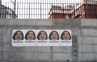 manifesti sessisti e razzisti contro la Boldrini a Cagliari - Foto di Valerio Piga
