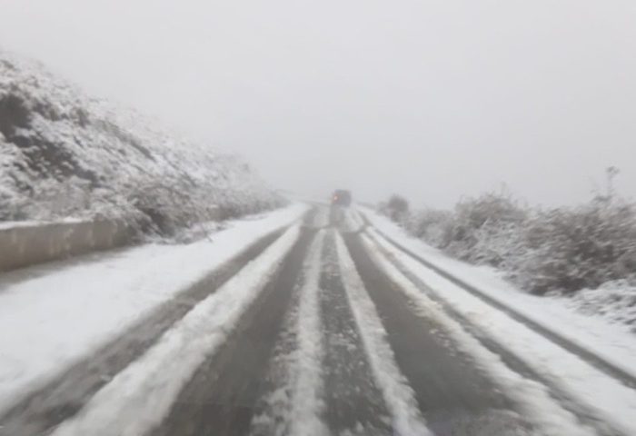 Continua il maltempo in Sardegna, nevica sul Gennargentu