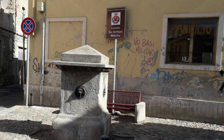 Quartu: “Su grifoni mannu”, la fontana simbolo della città quasi non si nota, perché non valorizzarla meglio?