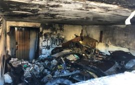 Incendio in via Timavo a Cagliari