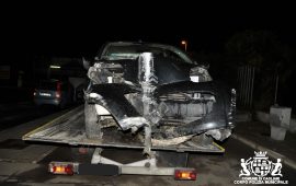 Viale Marconi: ubriaco si schianta contro un palo