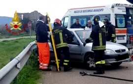 Incidente stradale a Barumini: due i feriti