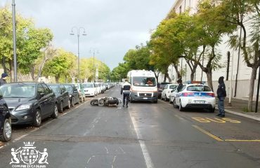 Incidente in viale Buoncammino a Cagliari