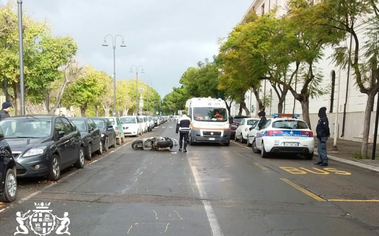 Incidente in viale Buoncammino a Cagliari