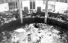 La banca dove avvenne la strage