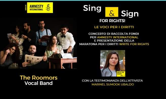 A Cagliari un concerto-evento in favore di Amnesty International, per l’ambiente e i diritti umani