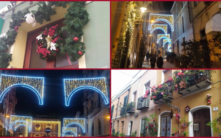 (FOTO) Una passeggiata a Villanova: addobbi e luminarie in piena atmosfera natalizia