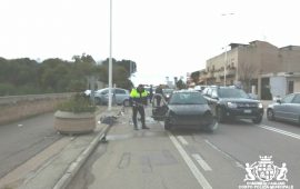 Incidente in viale Elmas a Cagliari