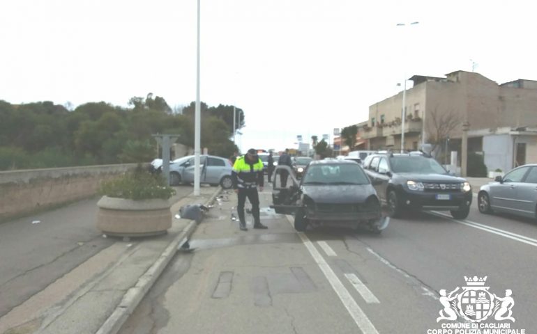 Incidente in viale Elmas a Cagliari