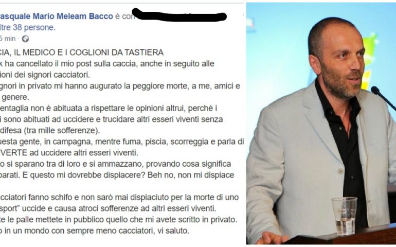 La morte del cacciatore Andrea Altea, il medico vegano insiste: «Non mi dispiace affatto»