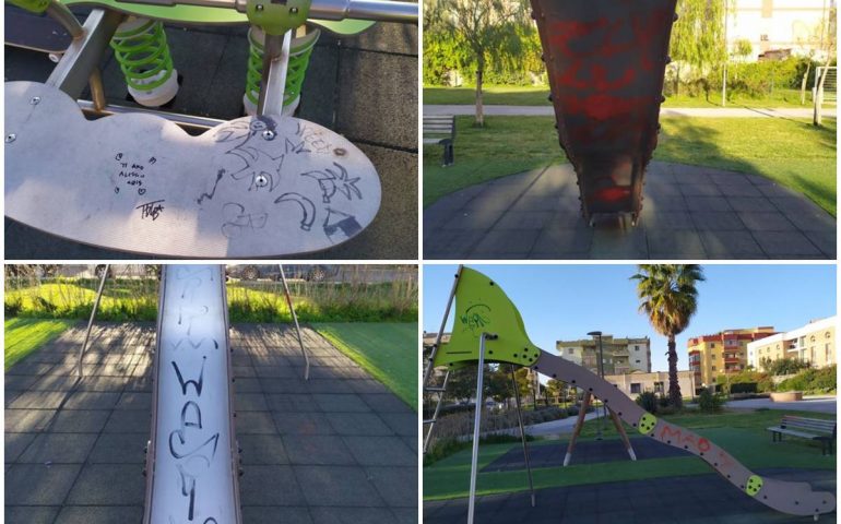 selargius parco vandalizzato