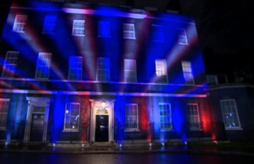 La facciata di Downing Street, residenza del primo ministro britannico all'ora della Brexit