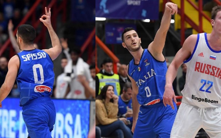 Marco Spissu con la maglia della Nazionale di basket