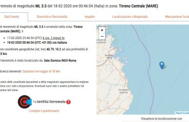 Terremoto a Olbia