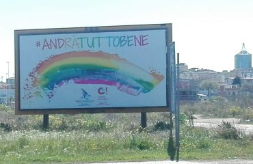 I cartelloni affissi a Cagliari da alcune aziende