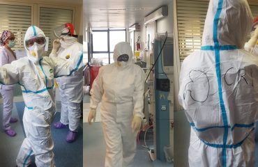 Gli infermieri del Santissima Trinità di Cagliari al lavoro contro il Coronavirus