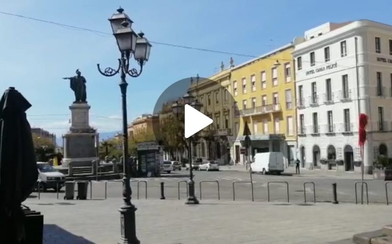 Piazza Yenne durante l'emergenza Coronavirus