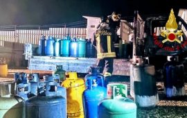 Incendio di bombole gpl a Quartu