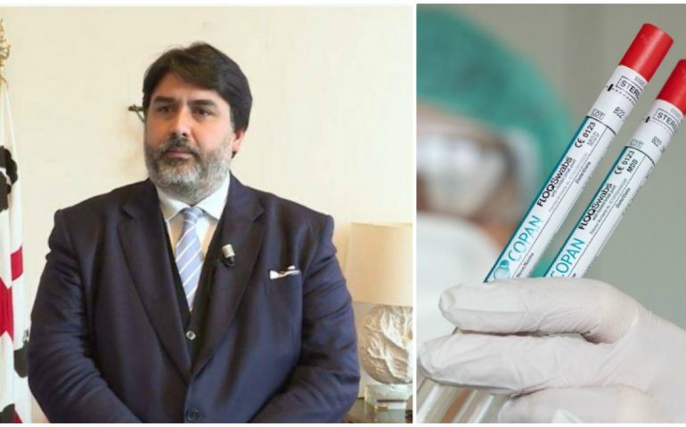 Solinas: «Tamponi a tappeto per il personale sanitario e una app sul modello coreano per gli spostamenti»