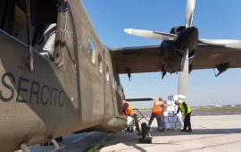 Esercito - Imbarco materiali sanitari a Roma Fiumicino 2