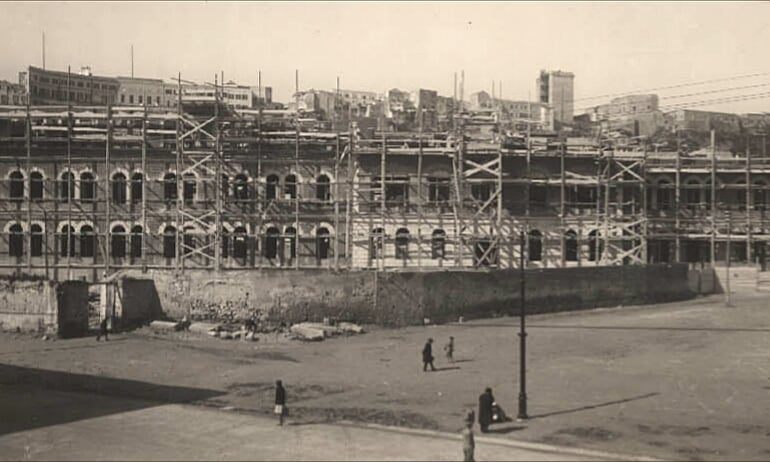 La Cagliari che non c’è più: la scuola Alberto Riva in costruzione nel 1920